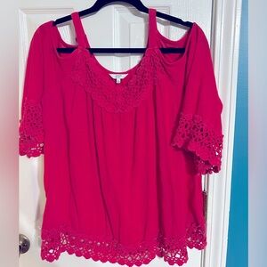 Crown & Ivy Bright Pink Top
